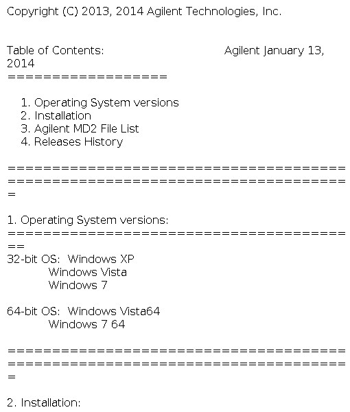 Release Notes for MD2 High-Speed Digitizer Software 1.1.4 | Keysight